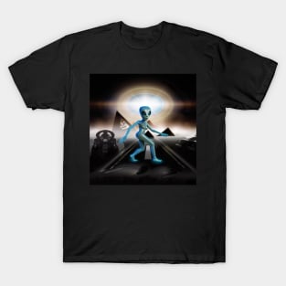 Alien on the Space Road T-Shirt